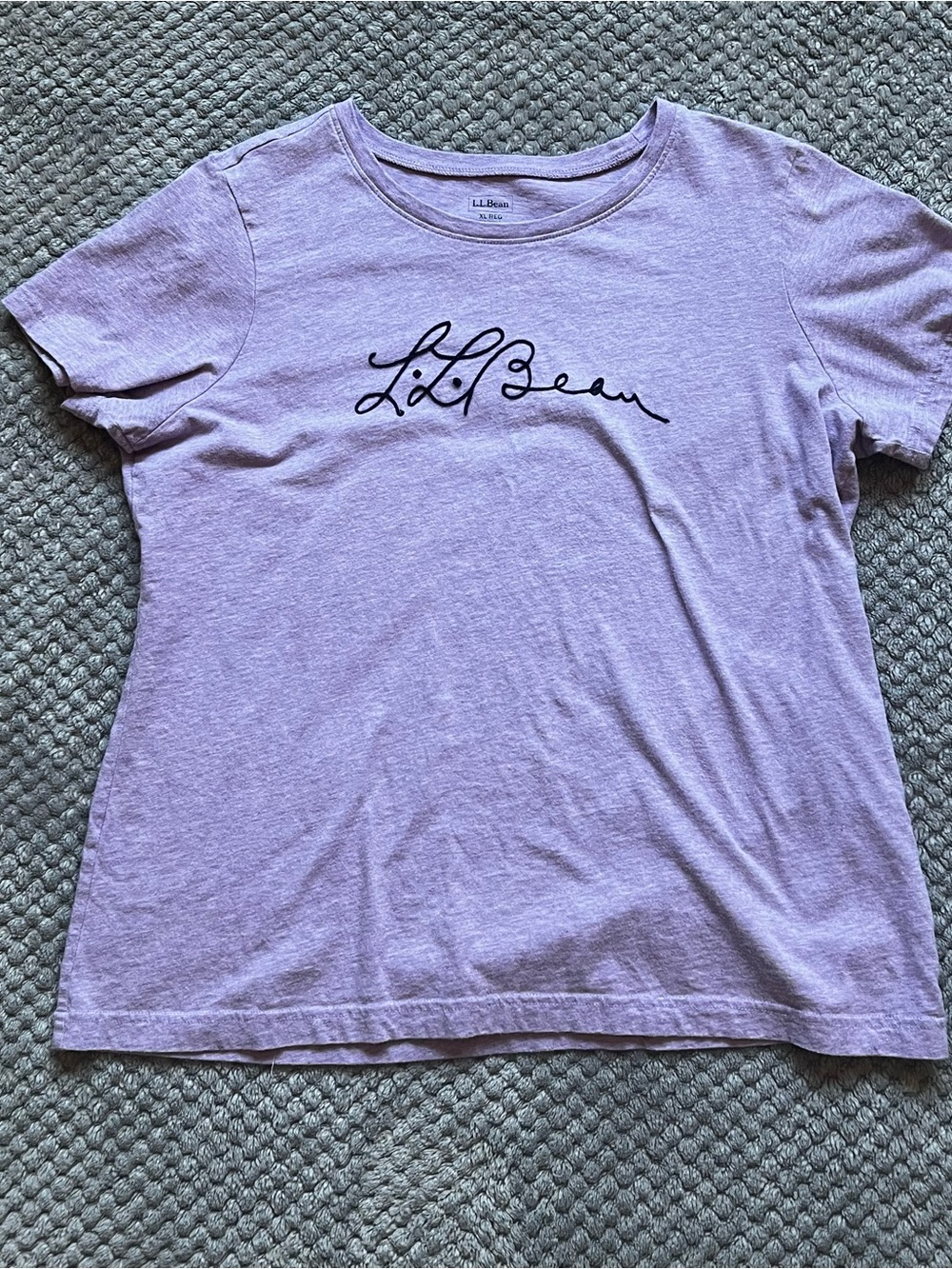 L.L. Bean Lilac Short-Sleeve Logo Tee